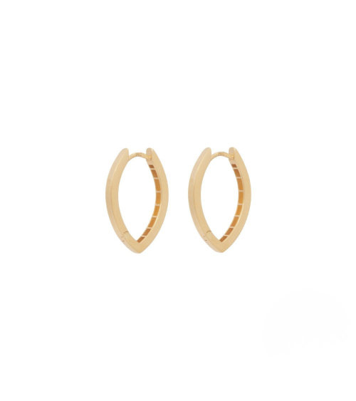 Criollas de oro amarillo de 18k  con cierre clic y ovaladas | Staring