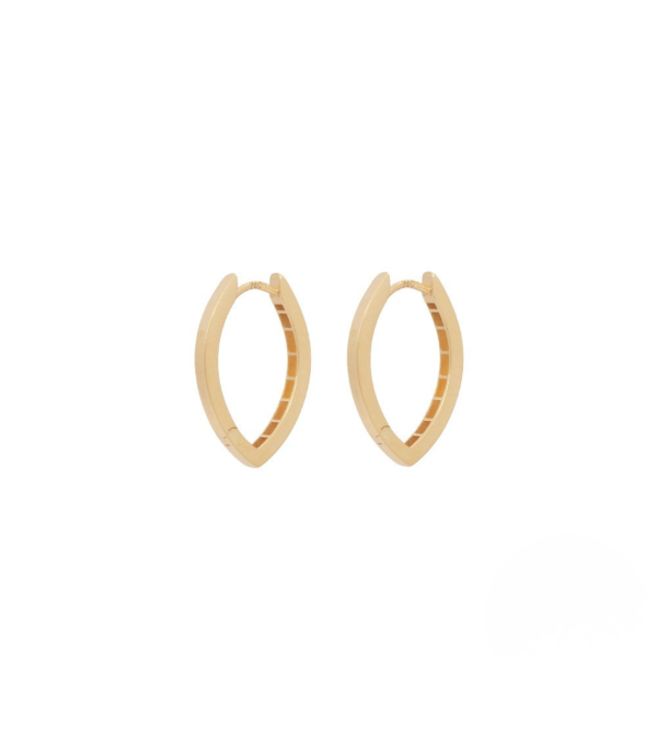 Criollas de oro amarillo de 18k  con cierre clic y ovaladas | Staring