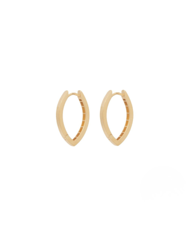 Criollas de oro amarillo de 18k  con cierre clic y ovaladas | Staring