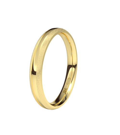 Alianzas de boda de oro con dos diamantes talla princesa