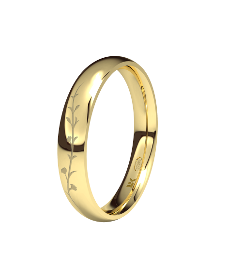 Alianzas de boda de oro con dos diamantes talla princesa